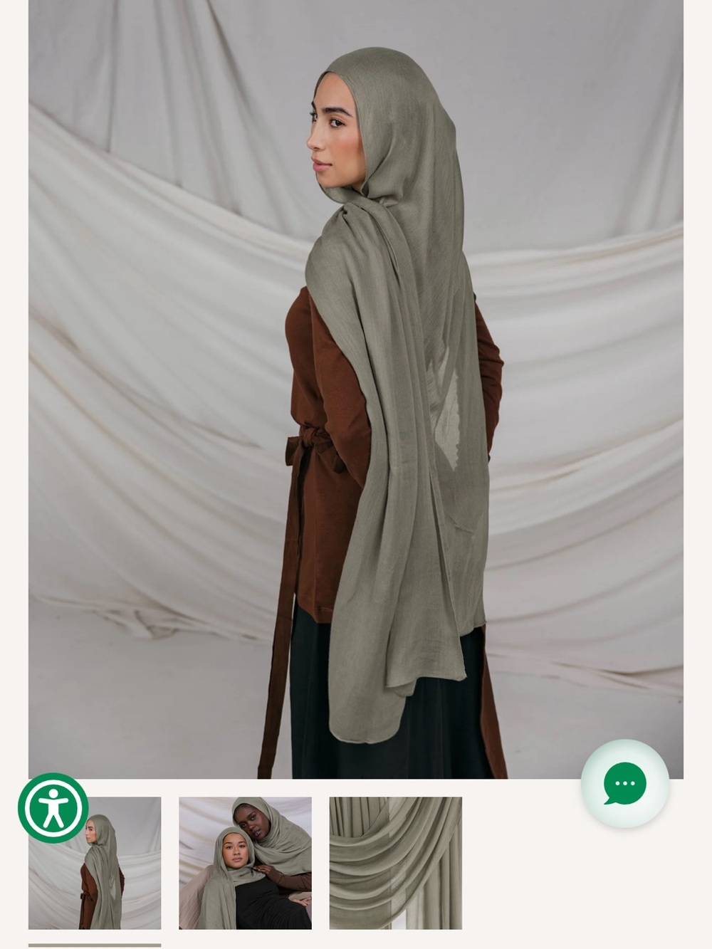 Desert Sage Vela Hijab Double size